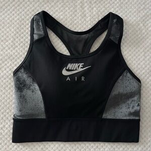 Nike Air Black and Gray Sports Bra